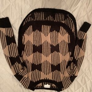 brown and black warm sweater